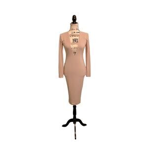 Nookie Harlow Long Sleeve Plunge Dress